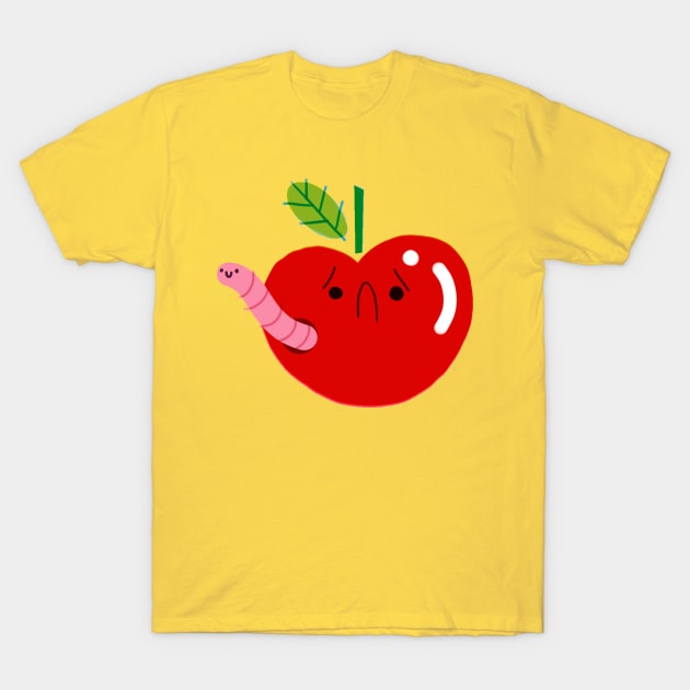 sad apple T-Shirt by Indi & Lala